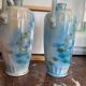 Paire de vases art nouveau décor lacustre