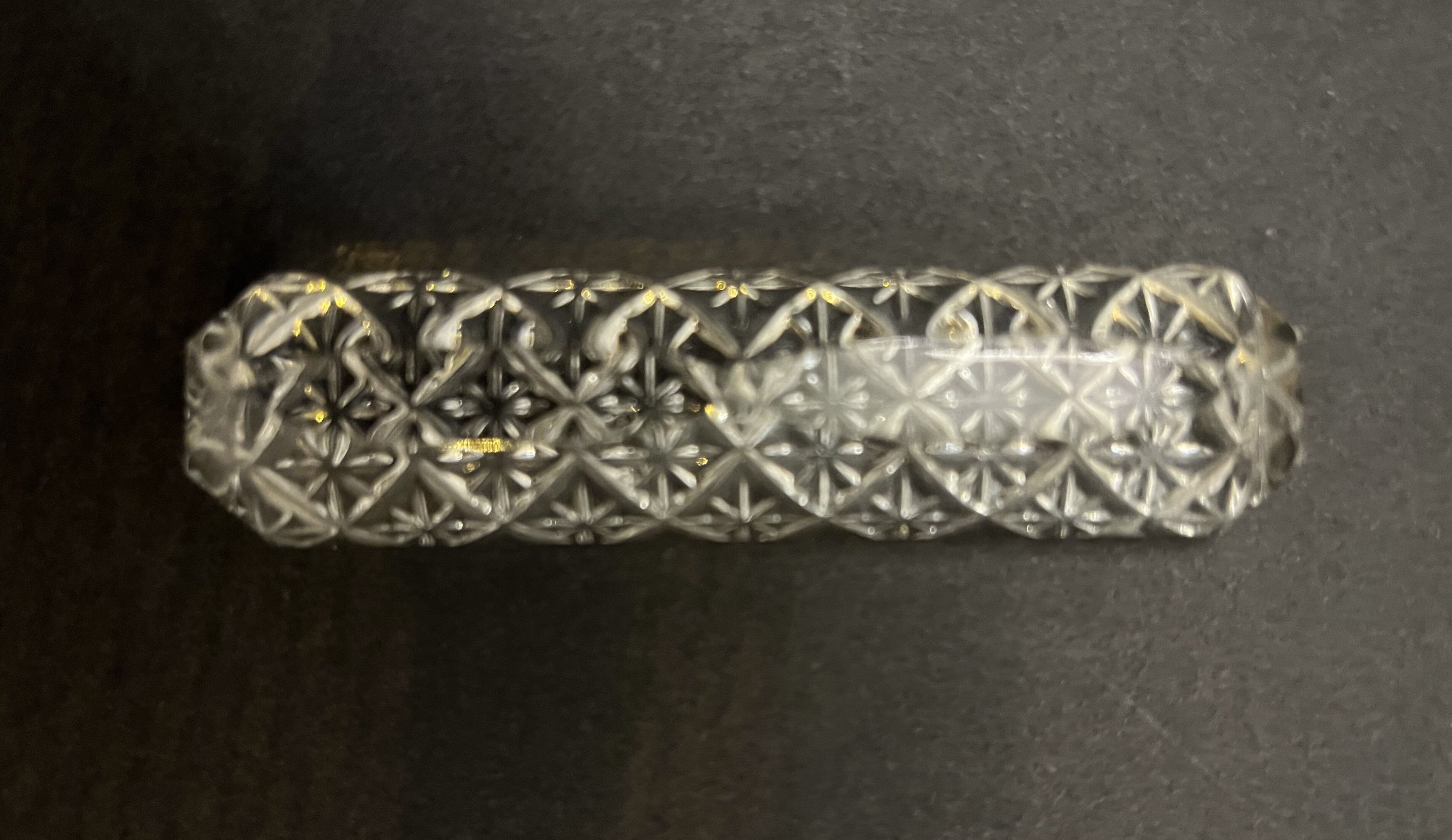 5 cut crystal knife holders