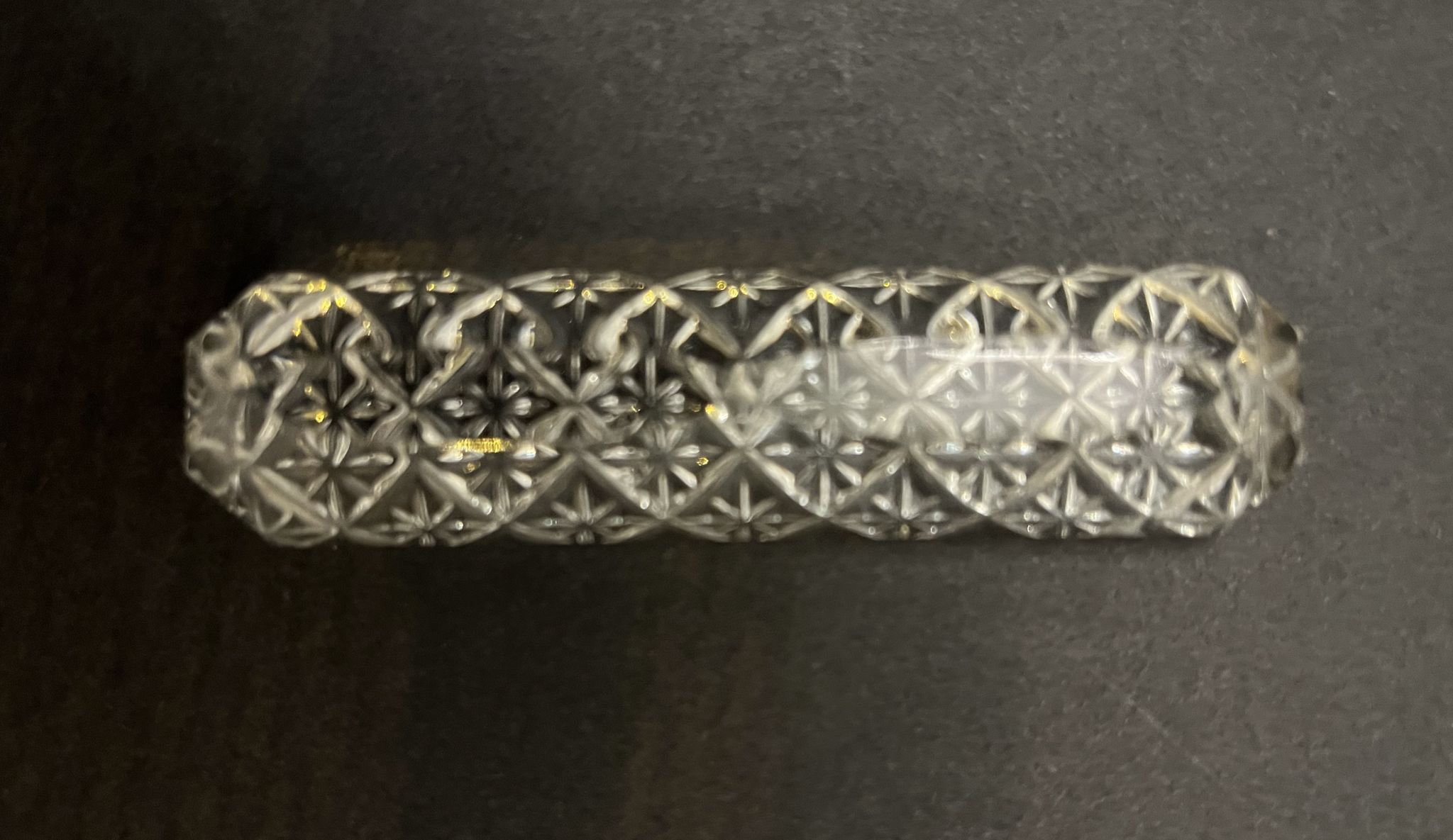 5 porte-couteaux en cristal taillé