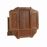 Art Deco wall display case with patinated old teak mirrors and original piece from India