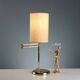 Vintage table lamp in metal and fabric, Italian design, 1980s.