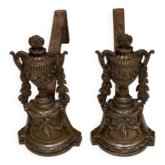 Bronze andirons