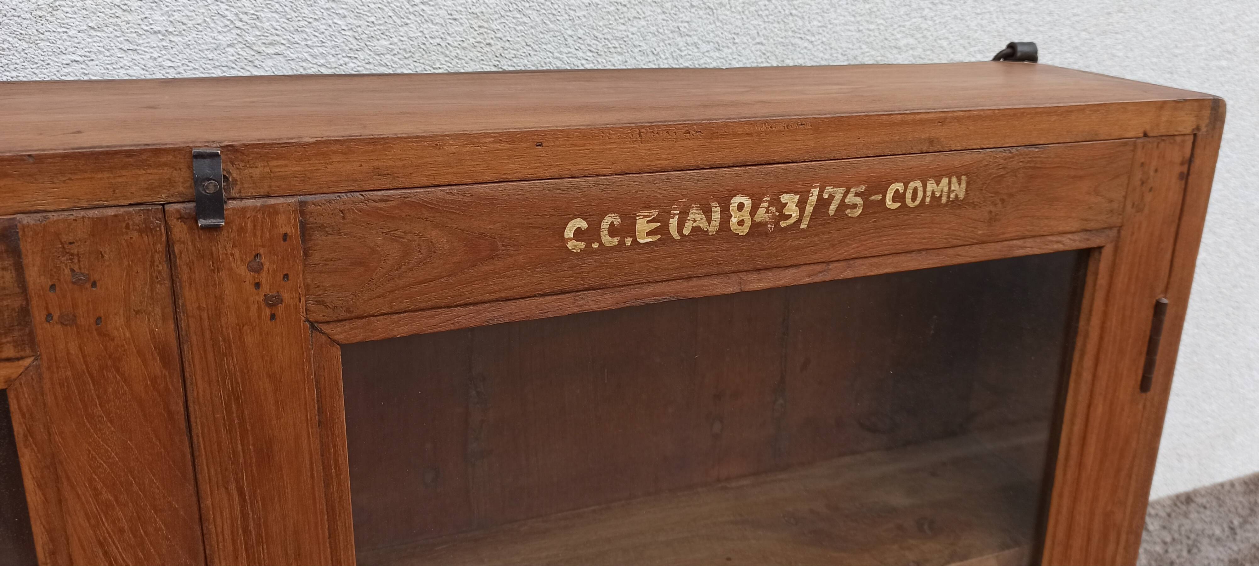 Old glass wall shelf