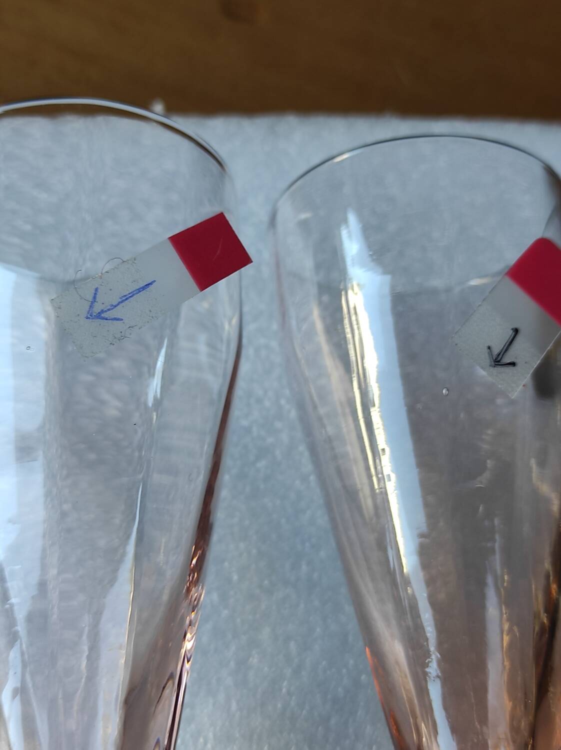 Set of 5 Art Deco flutes/liqueur glasses
