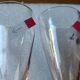 Set of 5 Art Deco flutes/liqueur glasses