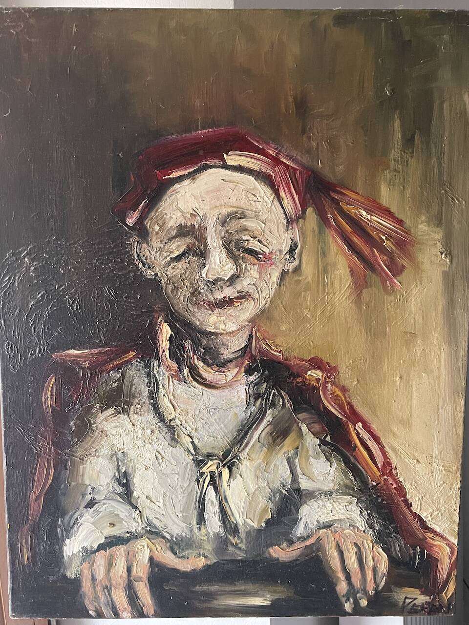 Portrait of a man, oil on canvas, signed.