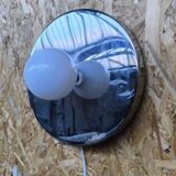 1980 chrome metal wall light