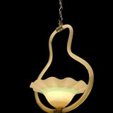 Yellow Italian Murano Glass Pendant Light