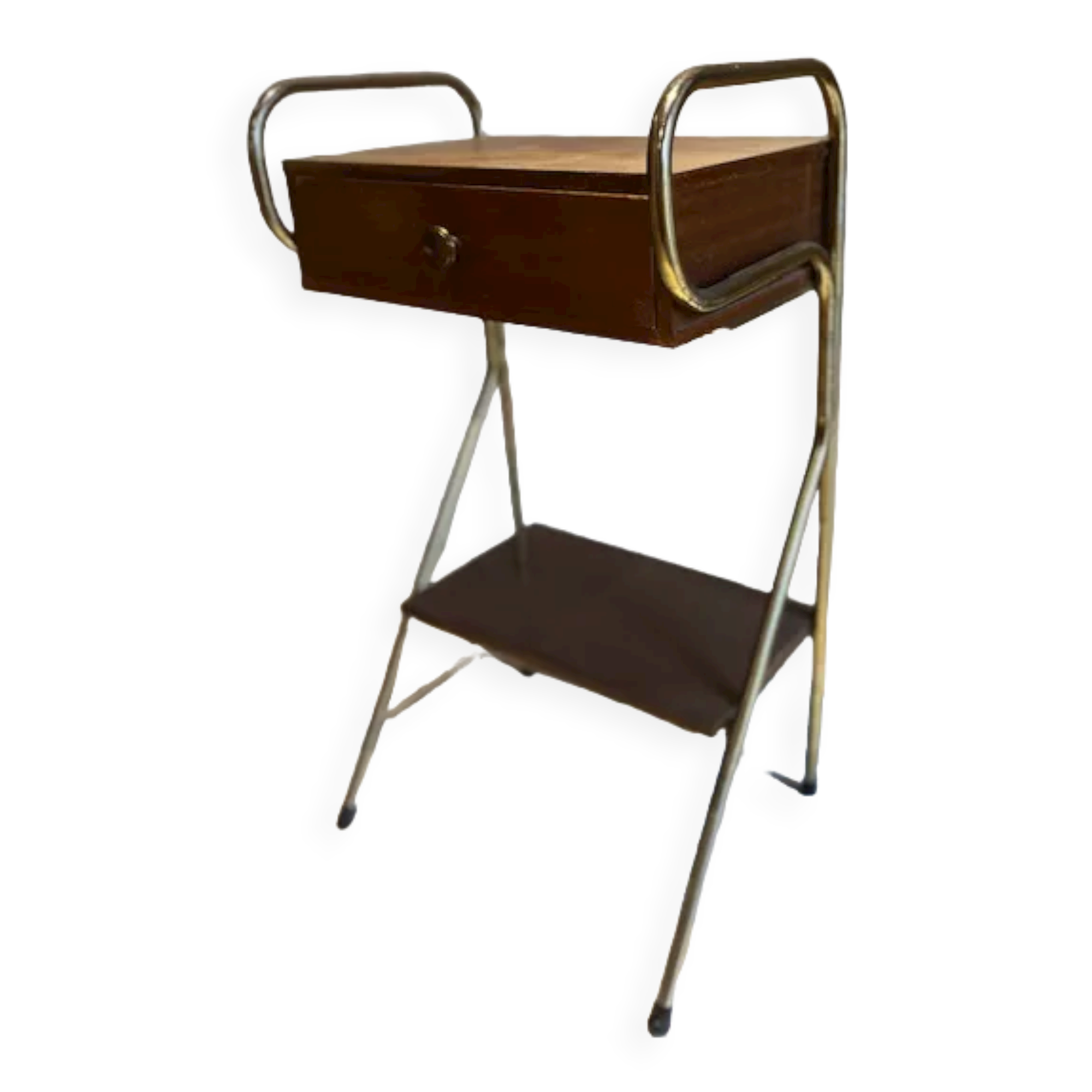 Bedside table 1960-70 wood and metal