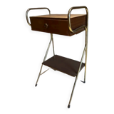 Bedside table 1960-70 wood and metal