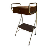 Bedside table 1960-70 wood and metal