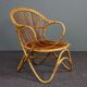 Fauteuil en rotin Design Hollandais, 1950