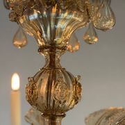 Lustre vénitien en verre de Murano mordoré, vers 1920