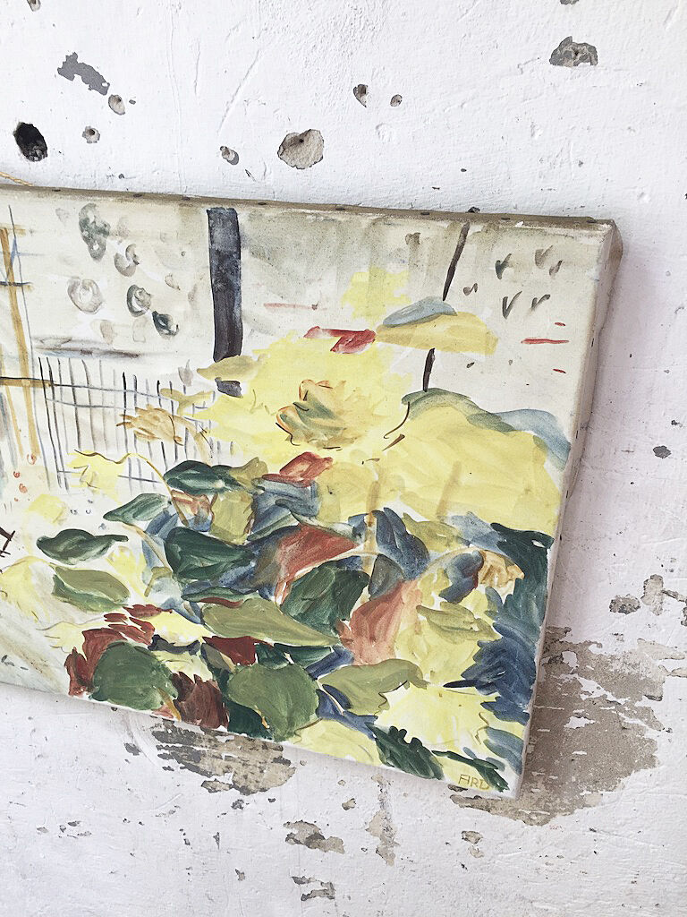 Landscape gouache canvas 1m