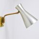 Paire de Appliques Coniques Articulées Style Stilnovo, Lampes Murales Italie, Années 1950