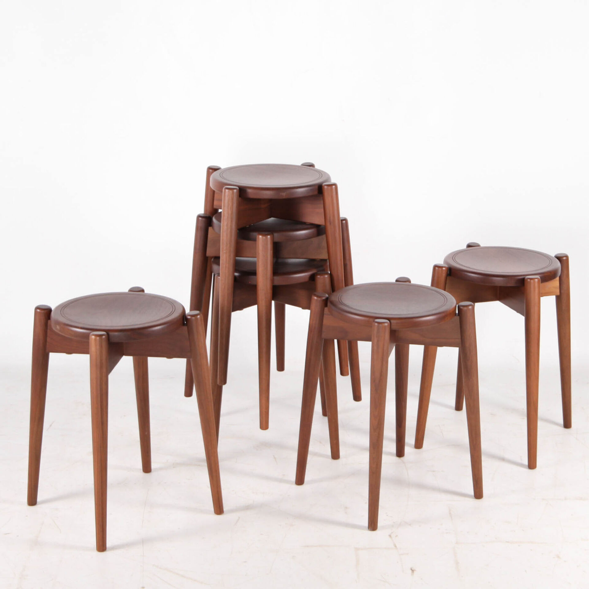 Set of 6 Japanese stools