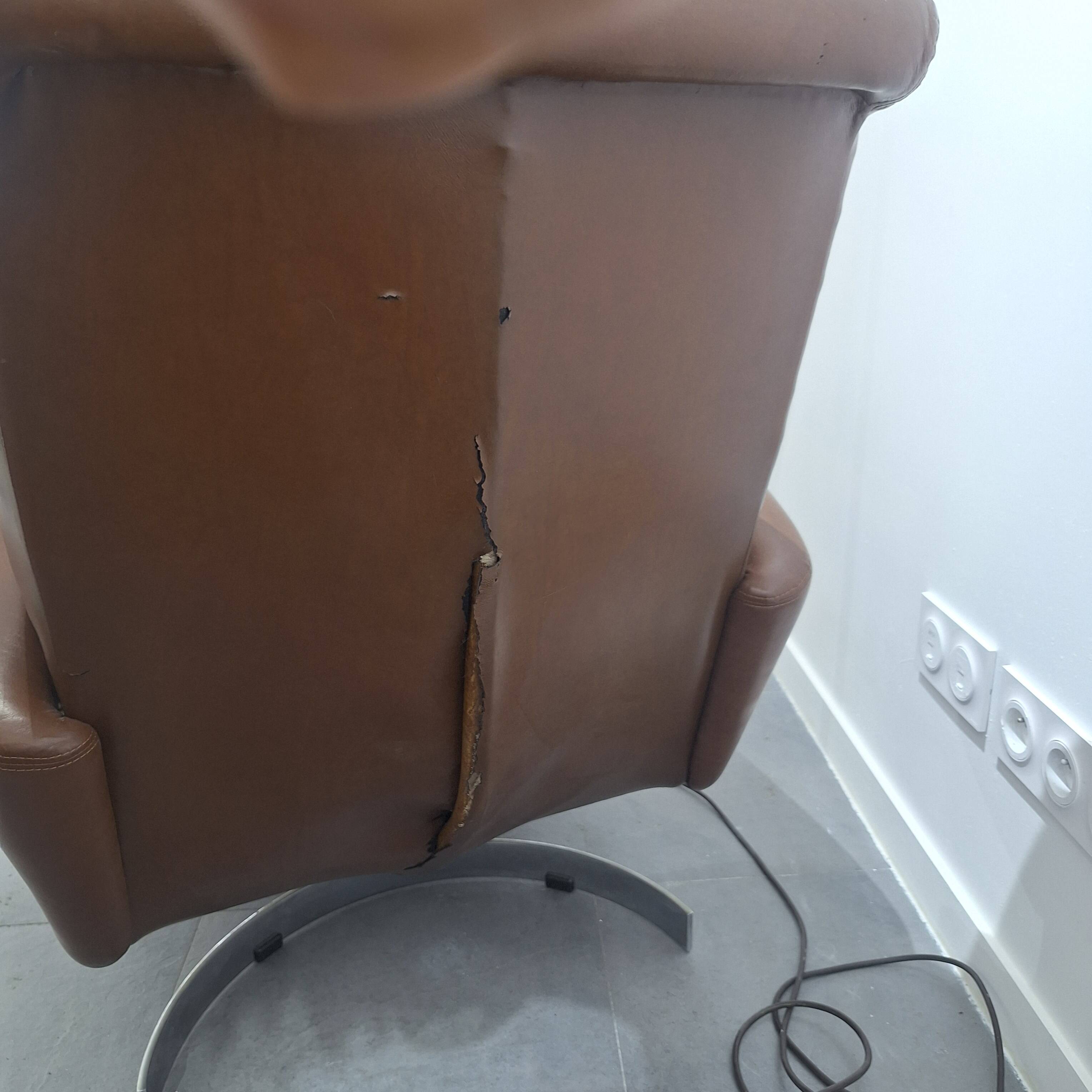 60s leather armchair