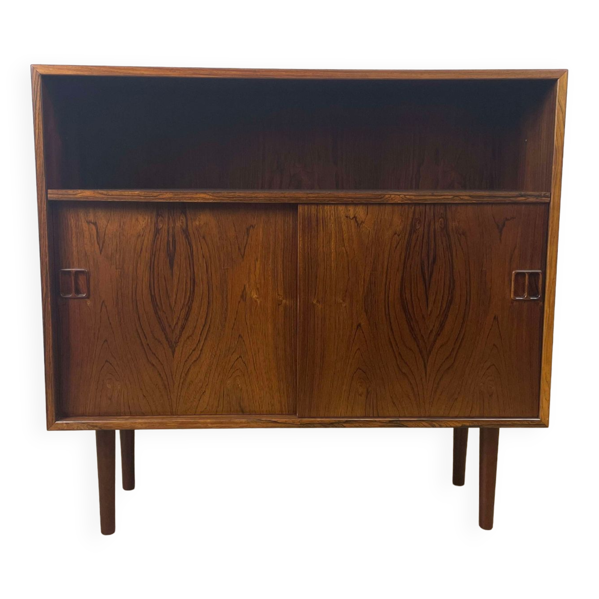 Vintage Scandinavian rosewood sideboard bookcase by Horsens Møbelfabrik, 60s