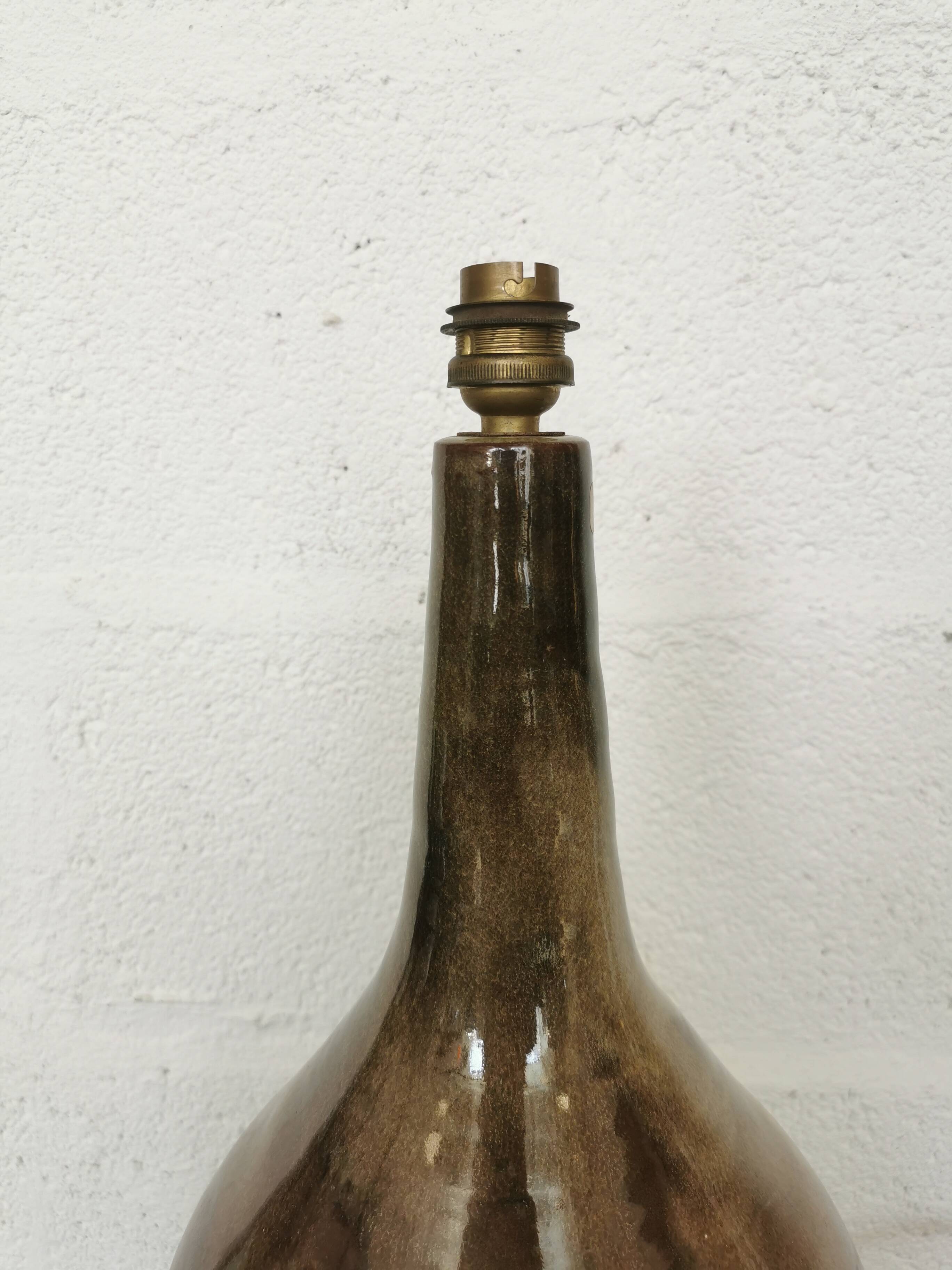 Enamelled stoneware lamp base