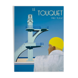 Original poster Razzia - Le touquet paris plage - signed by the artist - On linen
