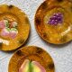 6 dessert plates barbotine Salins-les-Bains