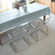 Lot 2 chaises métal chromé Gastone Rinaldi
