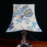 Table lamp Lampshade fabric Ikat and its crystal foot
