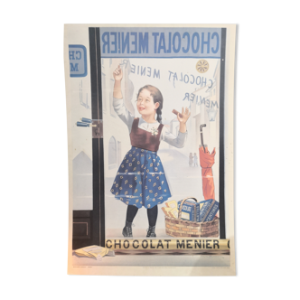 Advertising poster on Menier chocolate cardboard