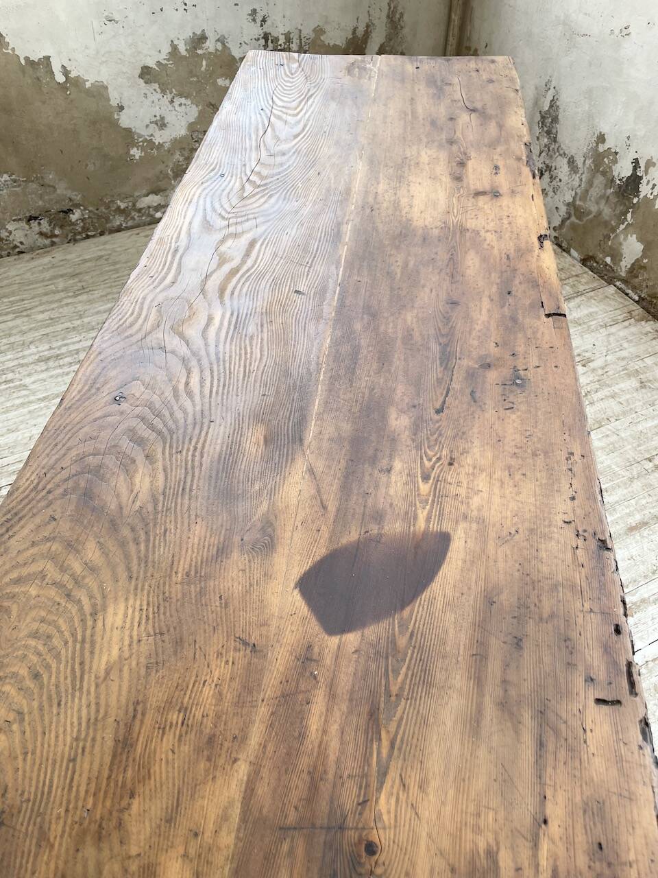 Drapery console table in pine