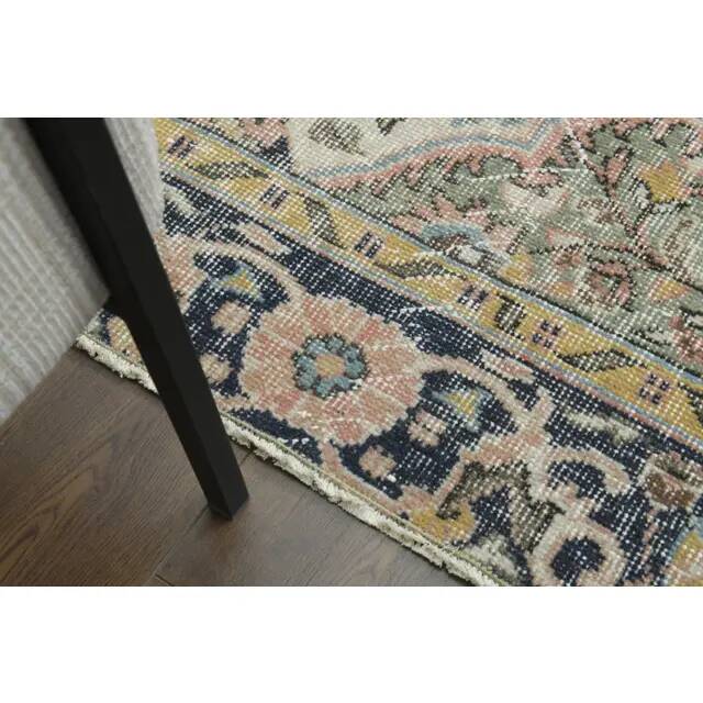 1970s Vintage Turkish Oushak Handmade Wool Cotton Pink Runner Rug 153x320
