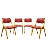 Set of 4 Chairs, Ludvík Volák, 1970s, Czechoslovakia