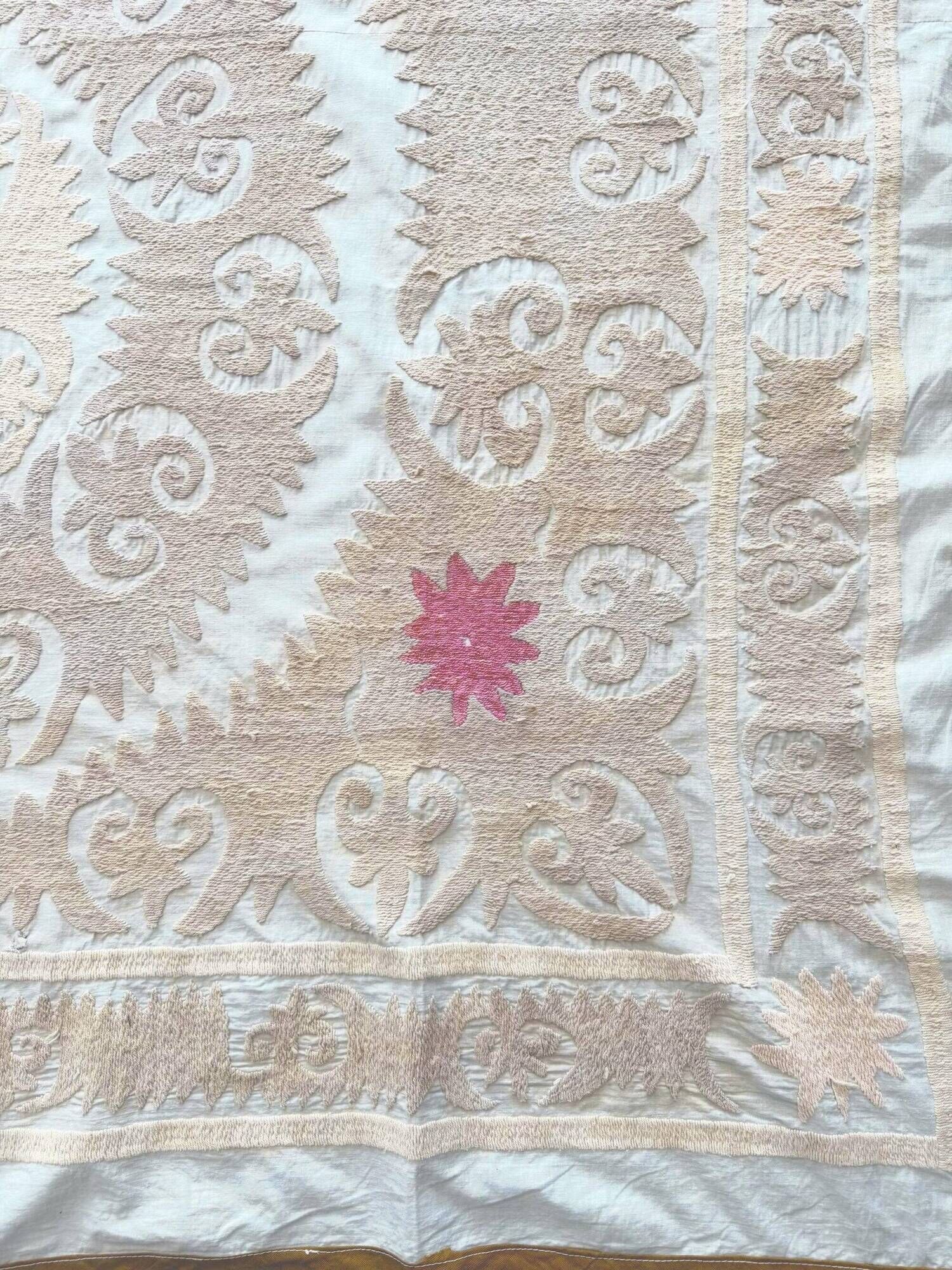 Vintage hand-embroidered tablecloth 128x153 cm