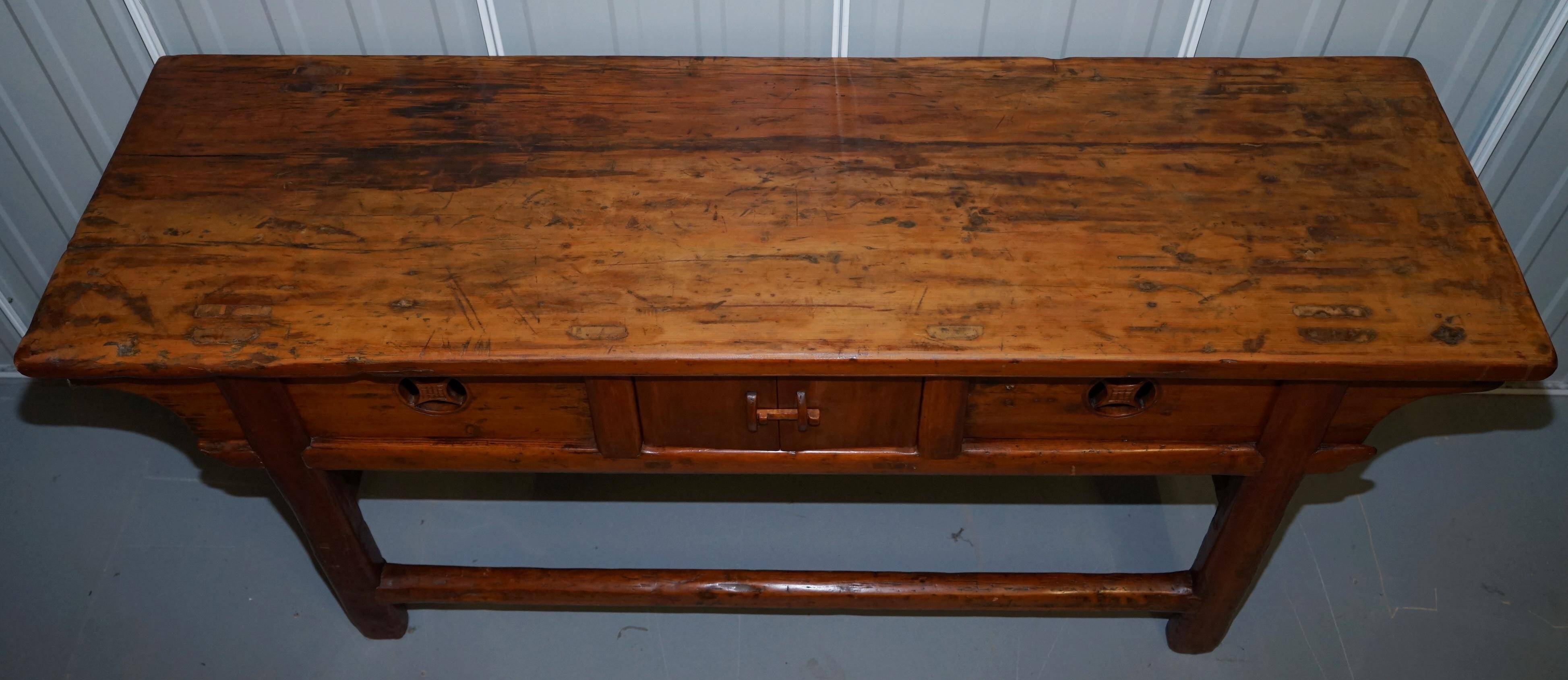 Antique Chinese altar buffet in solid teak
