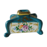 Ancien porte plume en porcelaine, décor fleurs