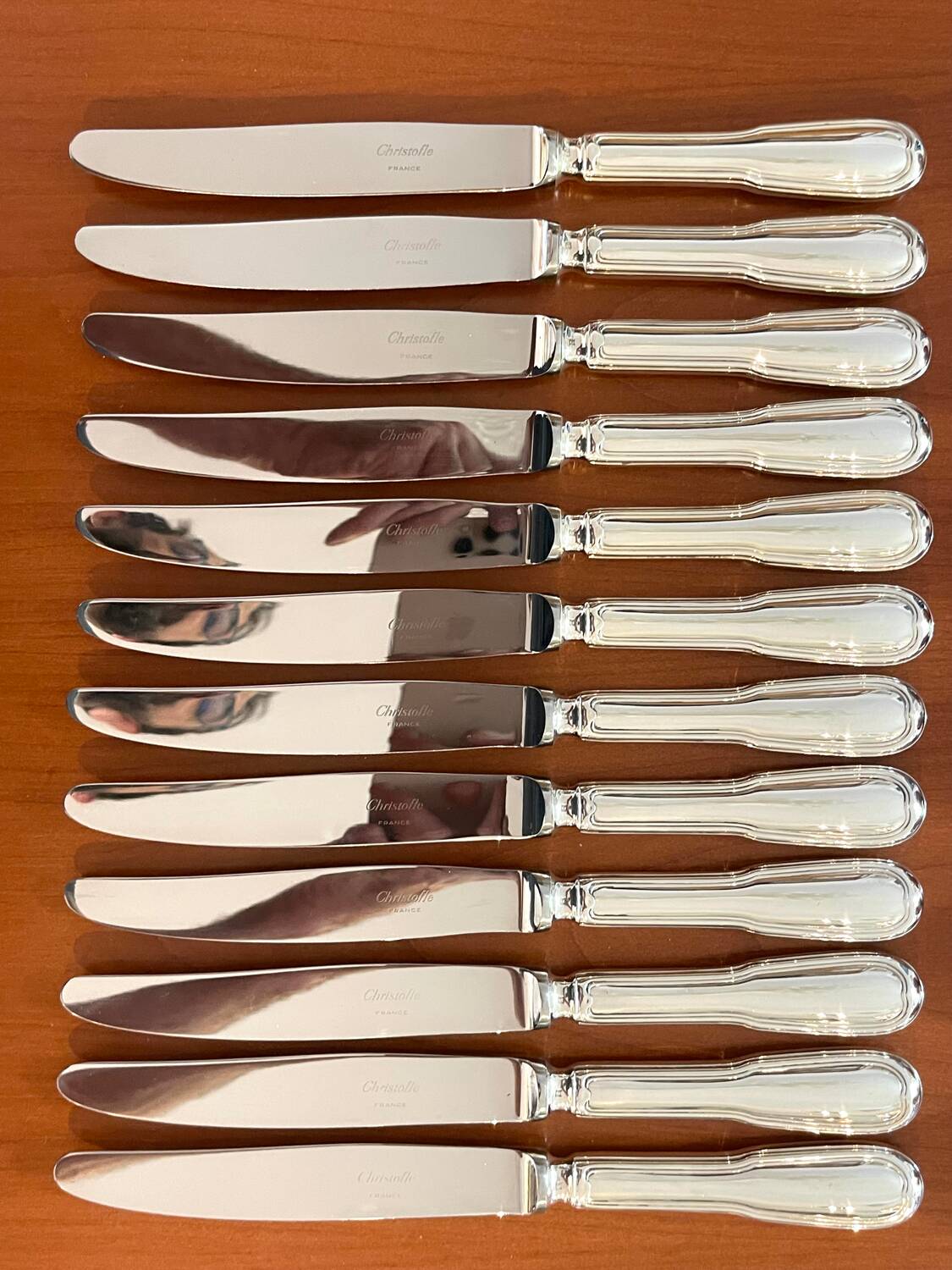 Christofle Chinon 12 table knives 24.5 cm