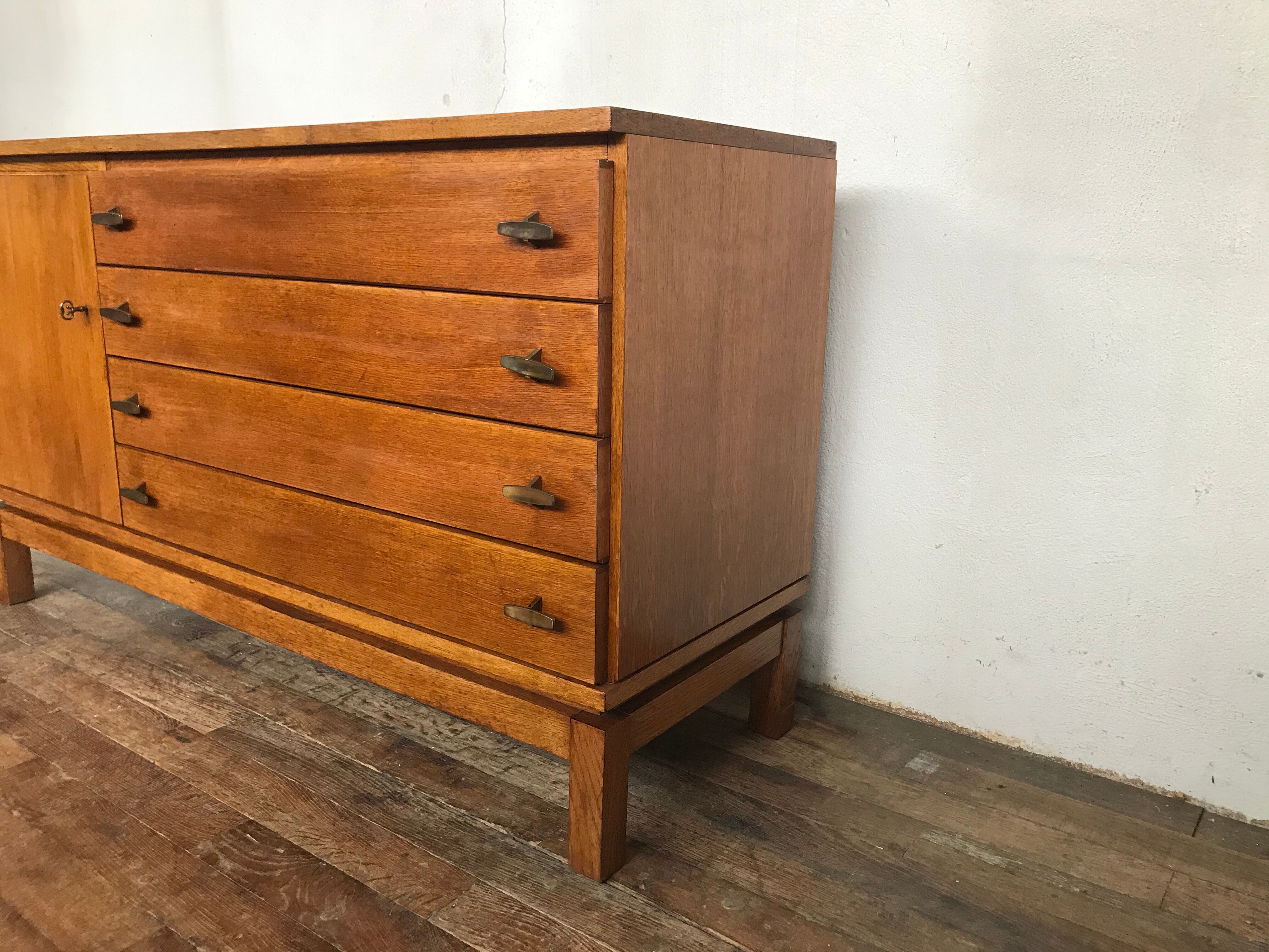 Vintage buffet Marcel Gascoin reconstruction design 1960