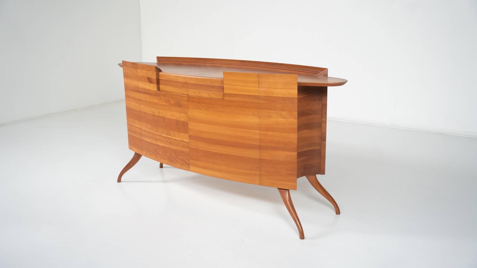 Mid-Century Oval Sideboard by Ceccotti Collezioni