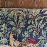 Numbered Halluin Tapestry - Pair of Pheasants Drinking at the Fountain Against Greenery
