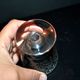 Set of 2 lulli crystal liqueur glasses signed baccarat art déco arabesque