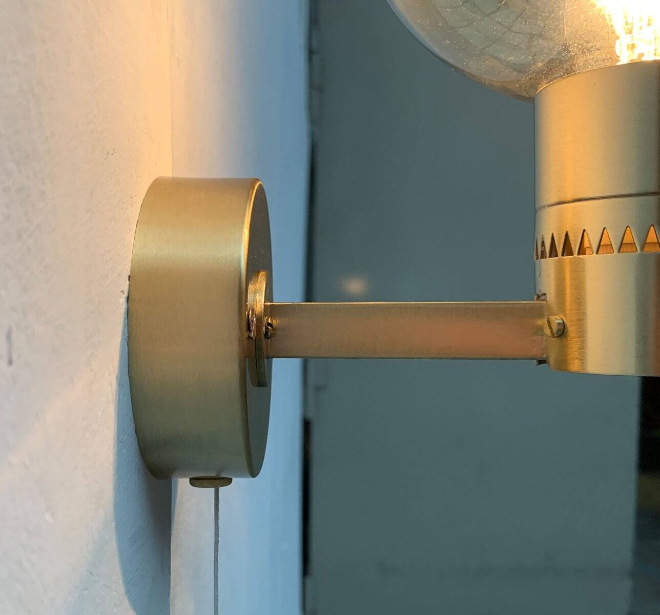 Swedish brass wall sconces from the mid-century by Hans-Agne Jakobsson for Hans-Agne Jakobsson Ab, Markaryd, 1960s, set of 2.