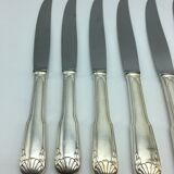 12 silver metal knives.