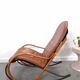 Leren Nonna fauteuil à bascule Paul Tuttle, Strässle, fauteuil à bascule