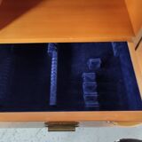 Scandinavian vintage wood and glass enfilade , 50s/60s