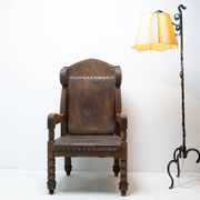 Chaise de trône massive de la fin du 19e siècle