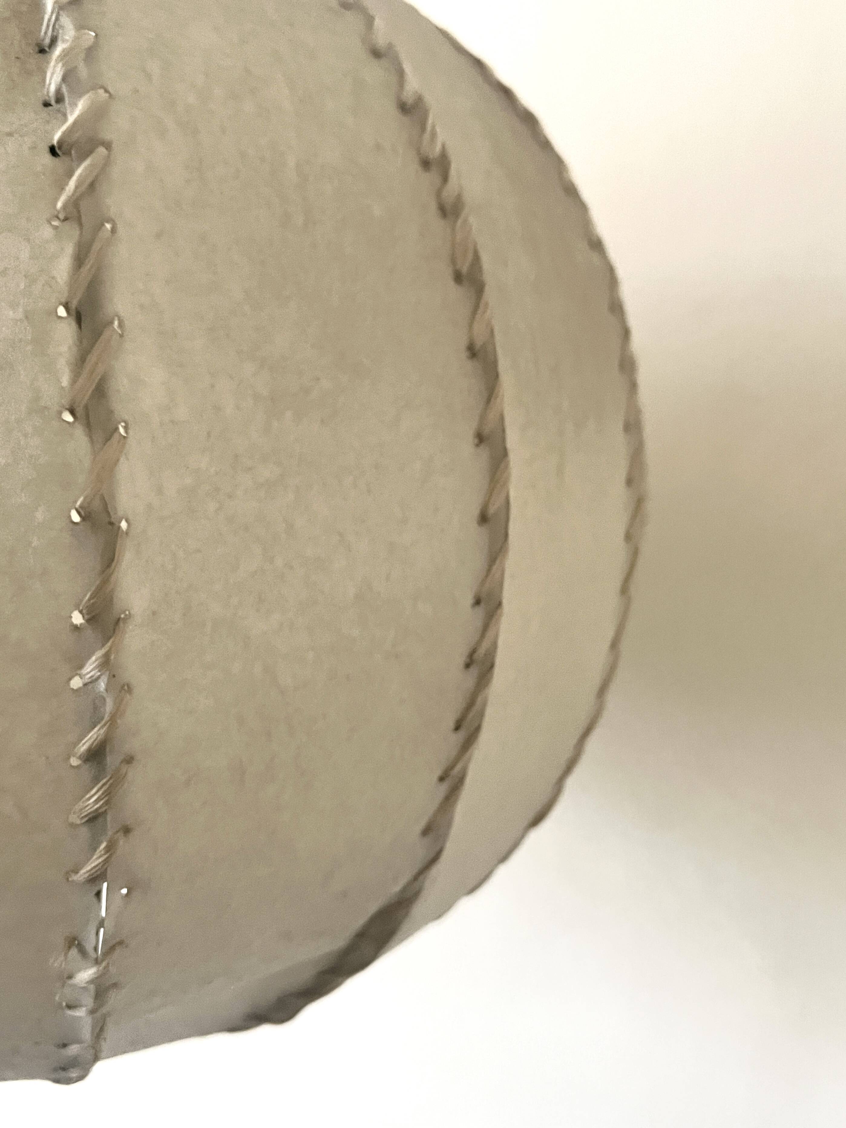 Italian suspension lamp, cocoon ball in resin, 1970s design.