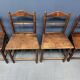 Ensemble de six chaises de cuisine anglaises anciennes