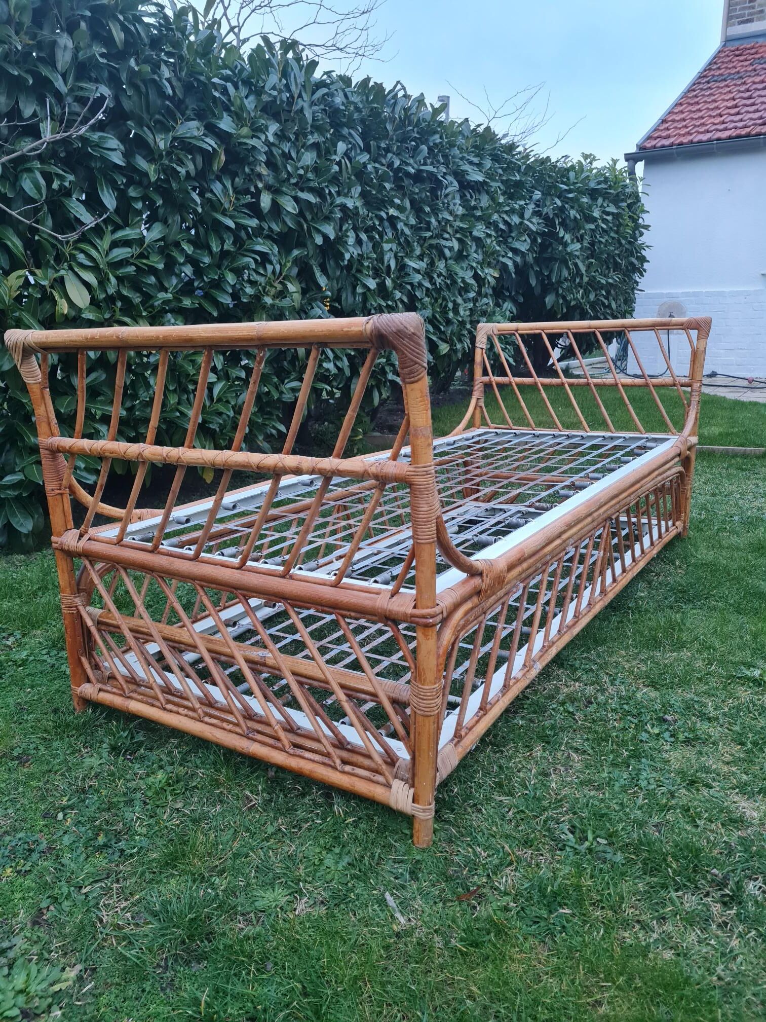 Rattan bed 1960