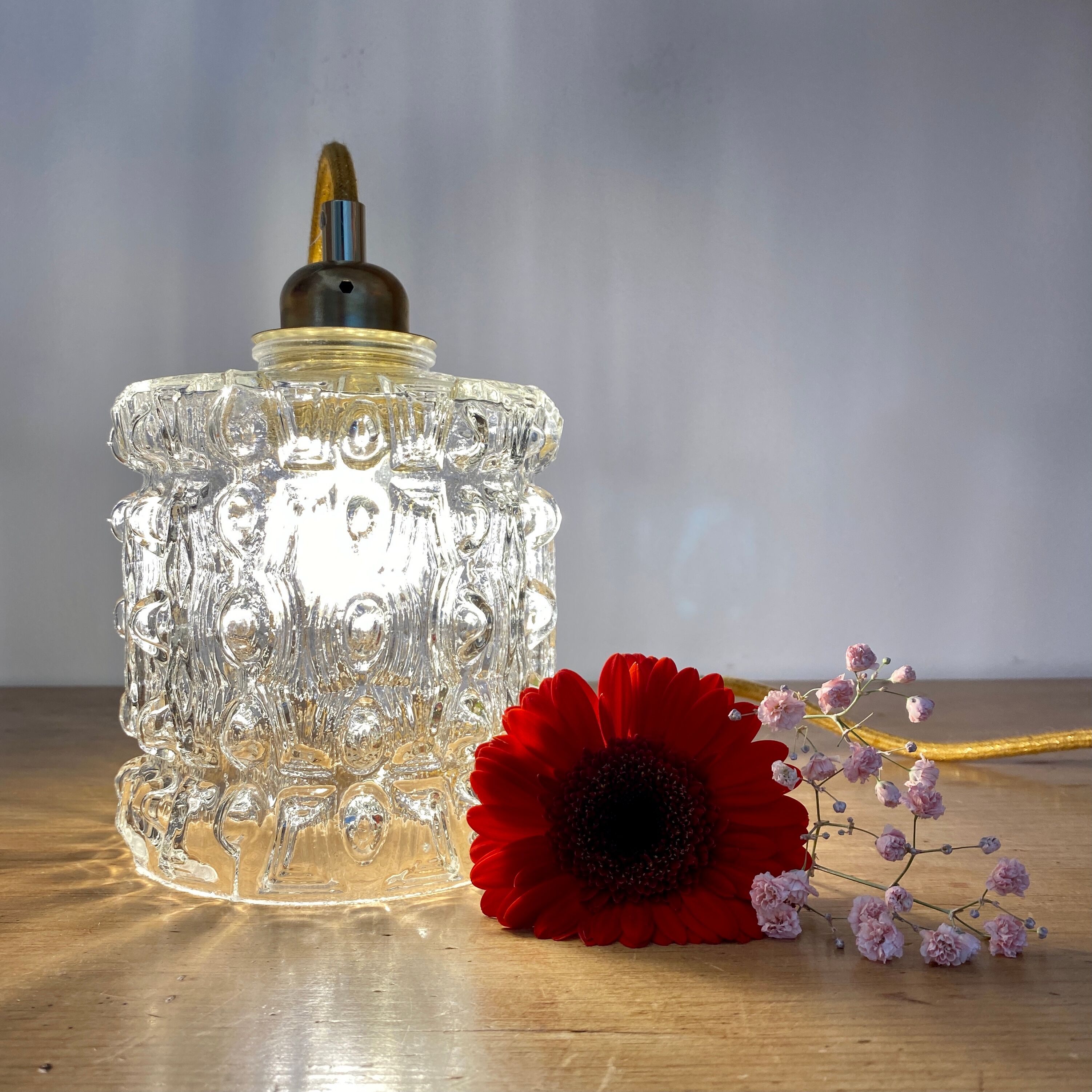 Vintage glass tulip walker