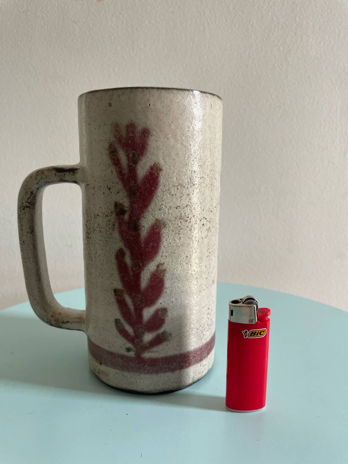 Vintage tankard signed Gustave Reynaud – Atelier Le Mûrier, Vallauris –