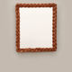 Vintage french wall mirror in rattan, 1960s